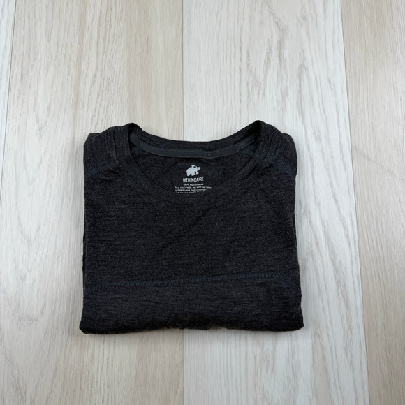 Woolly Other - Woolly Men's 100% Merino Wool Short Sleeve Gray Tee T-Shirt Size L Large